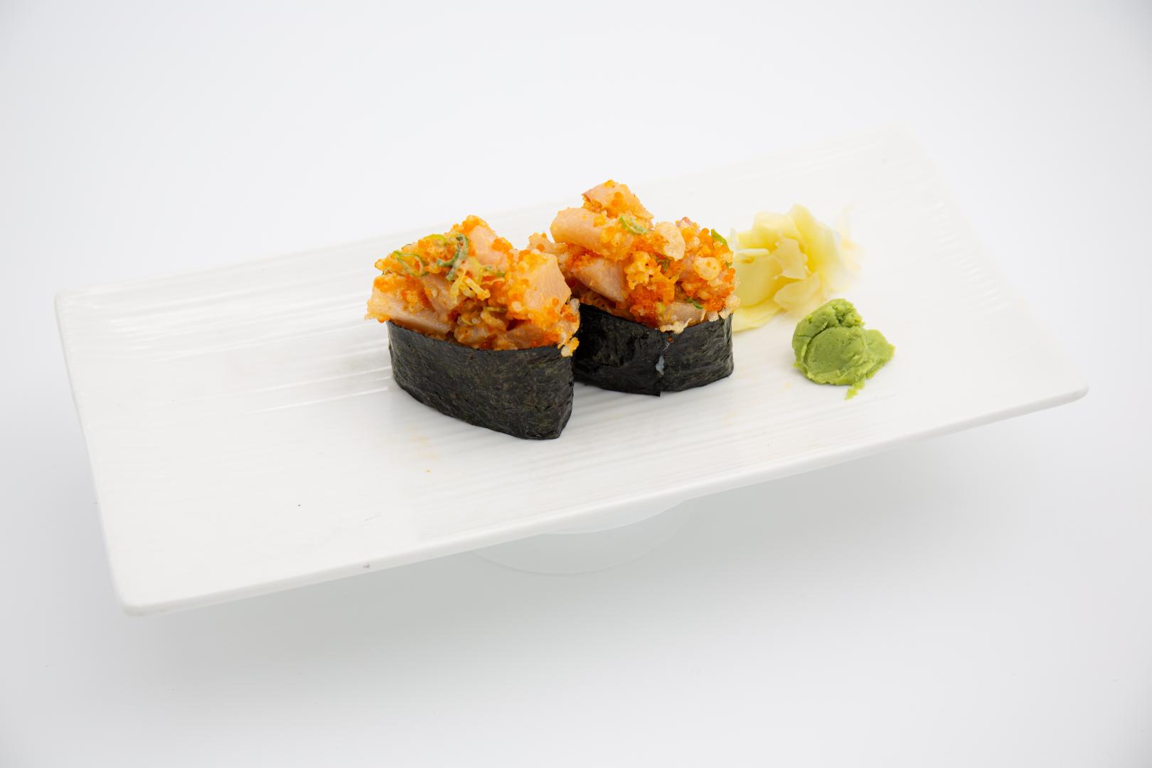 spicy yellowtail nigiri